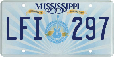 MS license plate LFI297