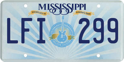 MS license plate LFI299