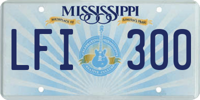 MS license plate LFI300