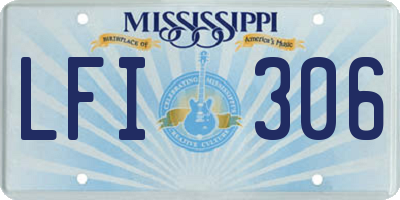 MS license plate LFI306