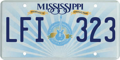 MS license plate LFI323