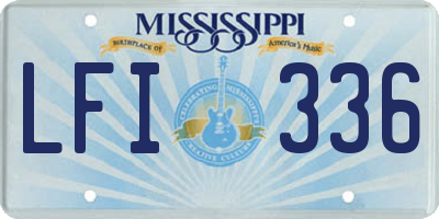 MS license plate LFI336