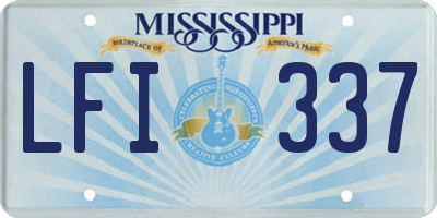 MS license plate LFI337