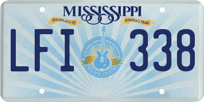 MS license plate LFI338