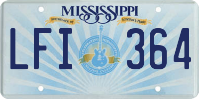 MS license plate LFI364