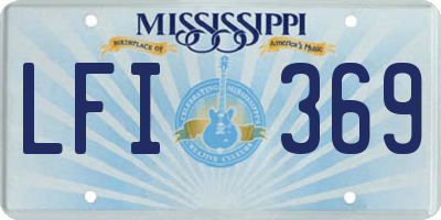 MS license plate LFI369