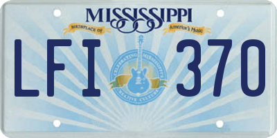 MS license plate LFI370