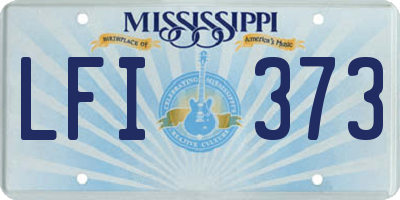 MS license plate LFI373
