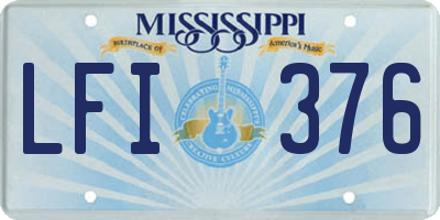 MS license plate LFI376