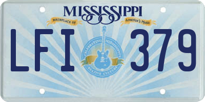 MS license plate LFI379
