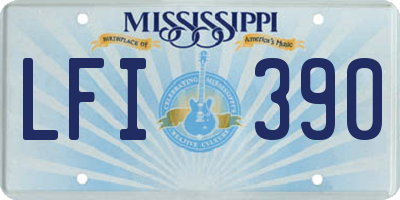 MS license plate LFI390