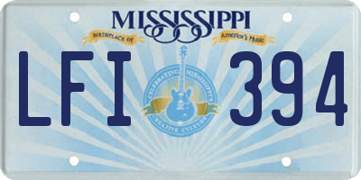 MS license plate LFI394
