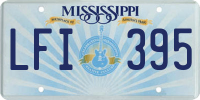 MS license plate LFI395