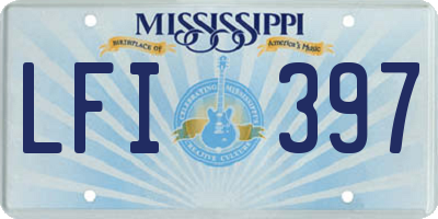MS license plate LFI397