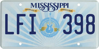 MS license plate LFI398