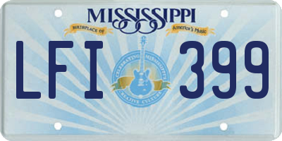MS license plate LFI399