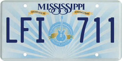 MS license plate LFI711