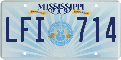 MS license plate LFI714