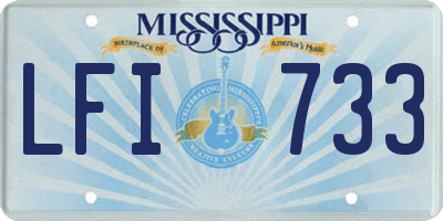 MS license plate LFI733