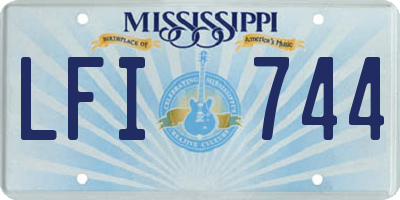 MS license plate LFI744