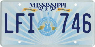 MS license plate LFI746