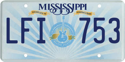 MS license plate LFI753