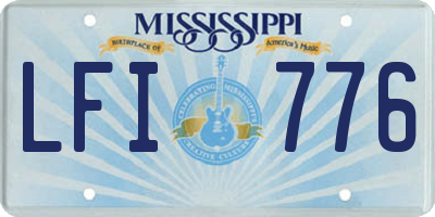 MS license plate LFI776