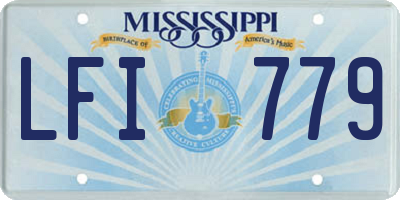 MS license plate LFI779