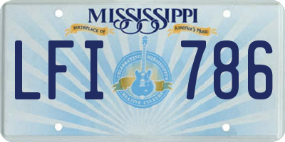 MS license plate LFI786