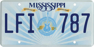 MS license plate LFI787