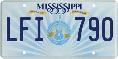 MS license plate LFI790