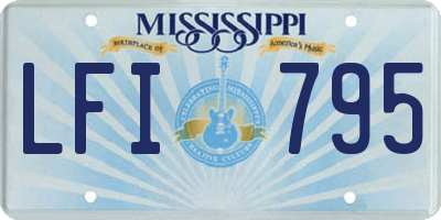 MS license plate LFI795