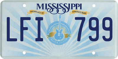 MS license plate LFI799