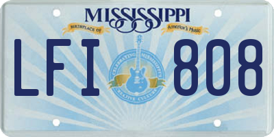MS license plate LFI808