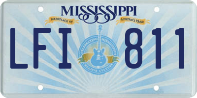 MS license plate LFI811
