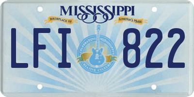 MS license plate LFI822