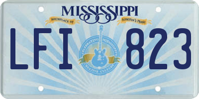 MS license plate LFI823