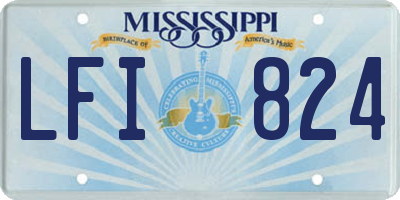 MS license plate LFI824