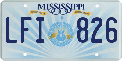 MS license plate LFI826