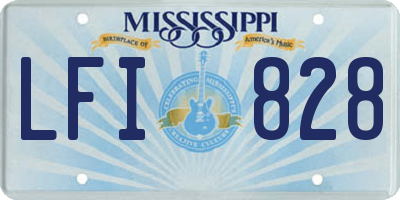 MS license plate LFI828