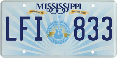 MS license plate LFI833