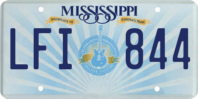 MS license plate LFI844