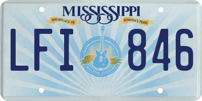 MS license plate LFI846