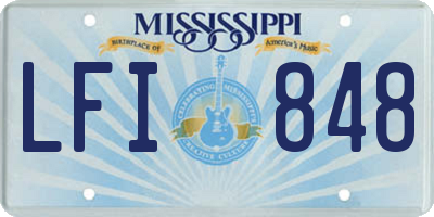 MS license plate LFI848