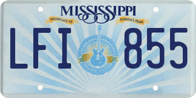 MS license plate LFI855
