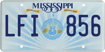 MS license plate LFI856