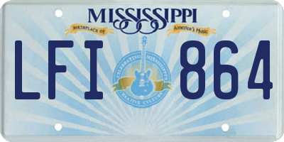 MS license plate LFI864
