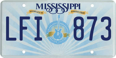 MS license plate LFI873
