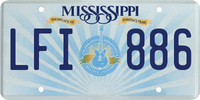 MS license plate LFI886