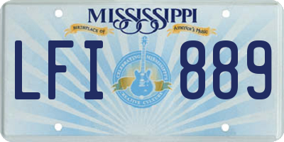MS license plate LFI889